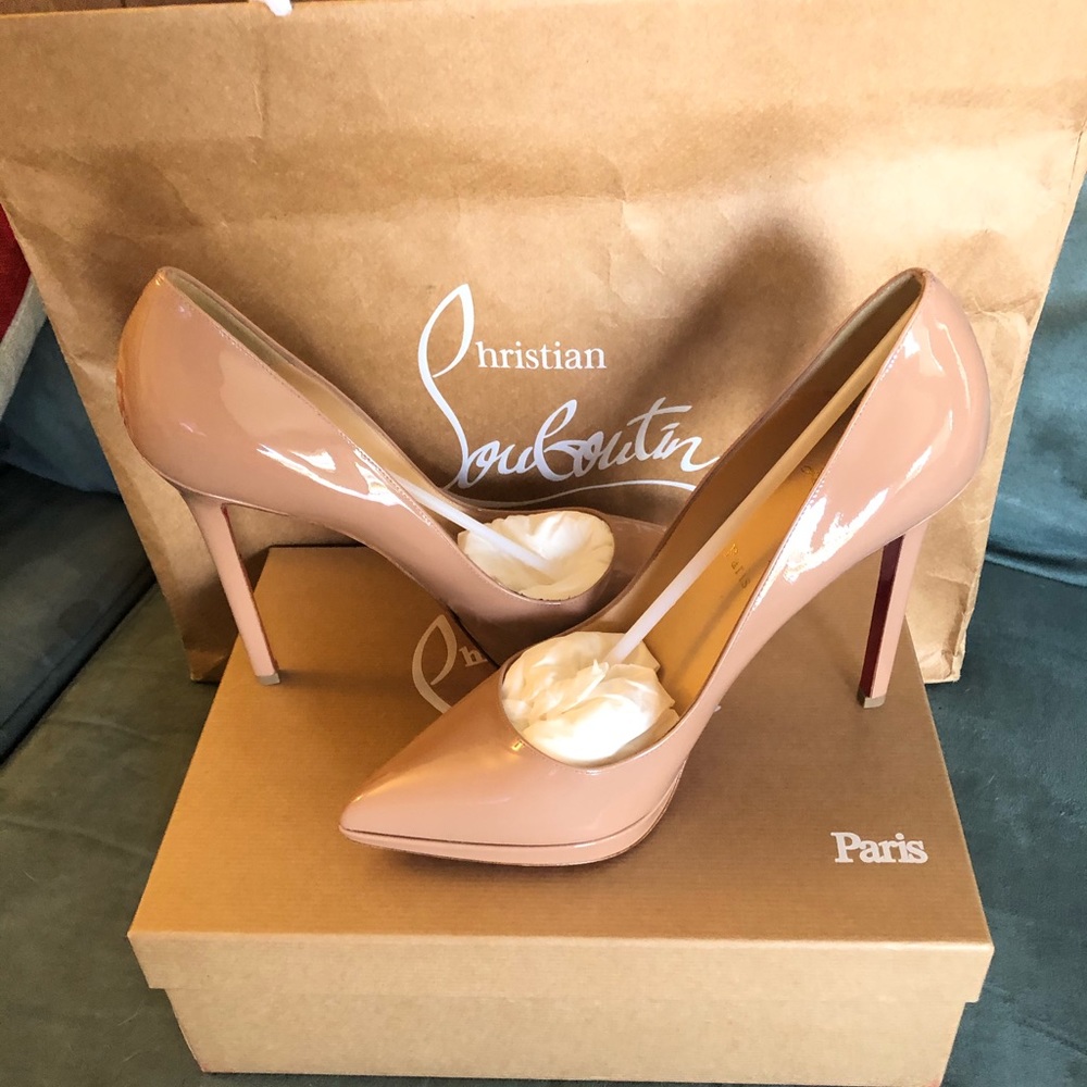 Christian Louboutin Pigalle Plato 120 patent calf
